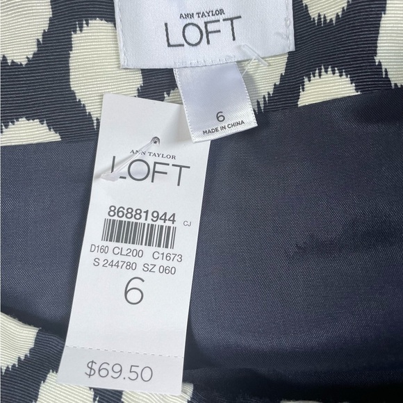 NWT Ann Taylor LOFT Polka Dot Skirt Size 6 - Picture 5 of 5